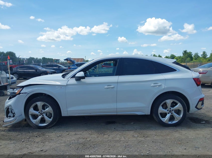 2023 Audi Q5 Sportback Premium Plus 45 Tfsi S Line Quattro S Tronic VIN: WA15AAFY0P2074078 Lot: 45557088