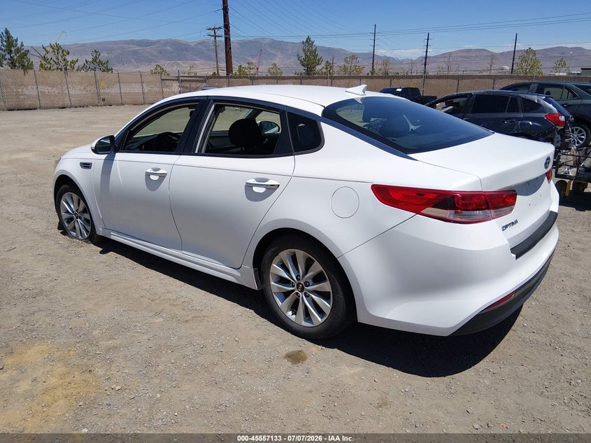 Vin: 5xxgt4l36gg064393, lot: 46055444, kia optima lx 20163