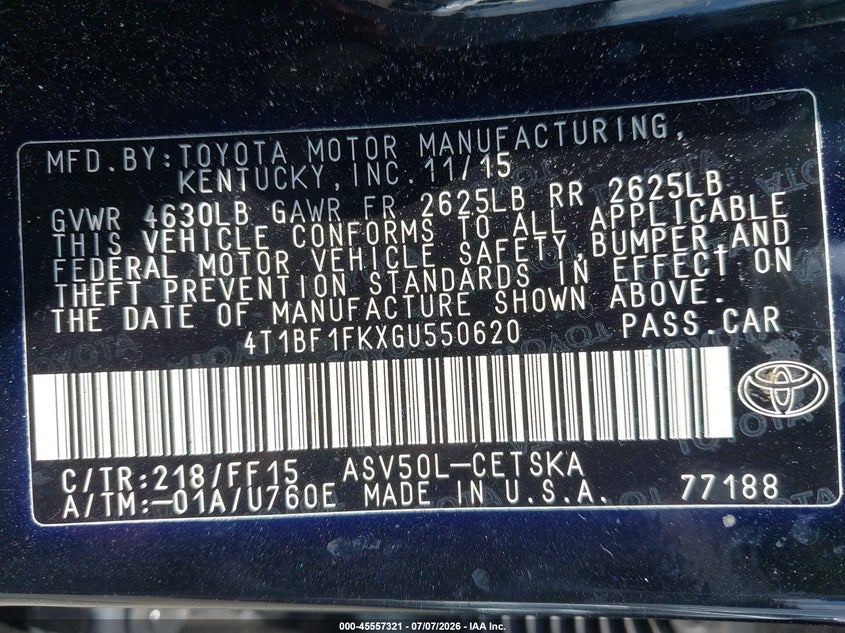 TOYOTA CAMRY - zdjęcie 9