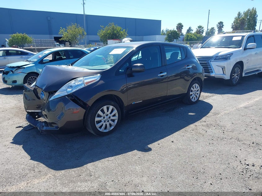 Vin: 1n4az0cp8gc301679, lot: 46055715, nissan leaf s 20162