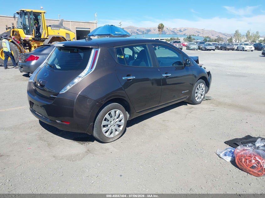 Vin: 1n4az0cp8gc301679, lot: 46055715, nissan leaf s 20164