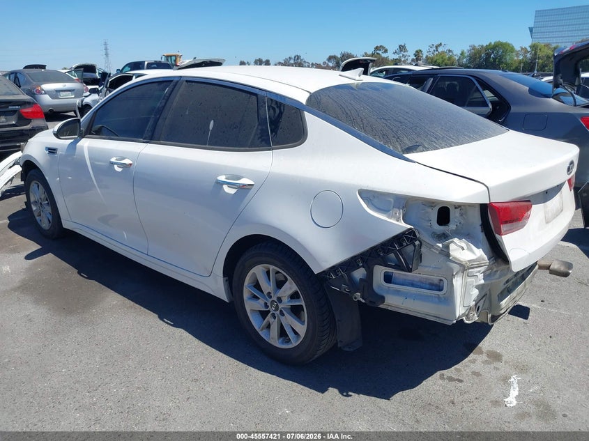 Vin: knagt4l34g5086801, lot: 46055732, kia optima lx 20163