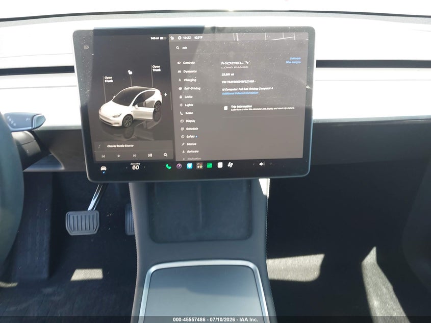 2025 Tesla Model Y Long Range Dual Motor Rear-Wheel Drive VIN: 7SAYGDED1SF227495 Lot: 45557486
