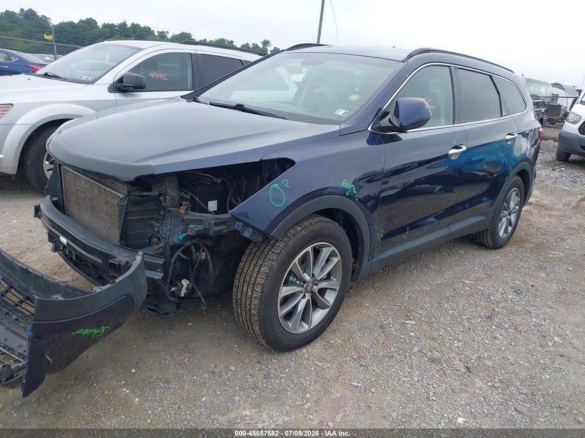 2017 Hyundai Santa Fe Se, Front End, IAAI, VIN KM8SMDHF8HU176548 — photo 2
