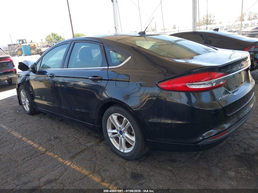 Vin: 3fa6p0lu5jr281241, lot: 46055902, ford fusion hybrid se 20183