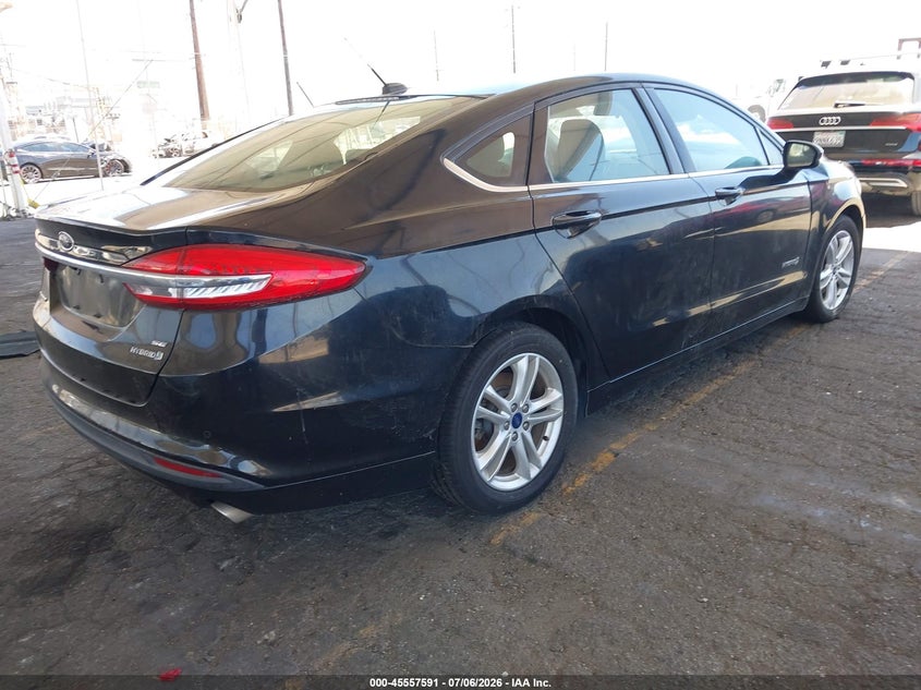 Vin: 3fa6p0lu5jr281241, lot: 46055902, ford fusion hybrid se 20184