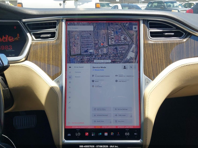 2013 Tesla Model S VIN: 5YJSA1CN8DFP28983 Lot: 45557638