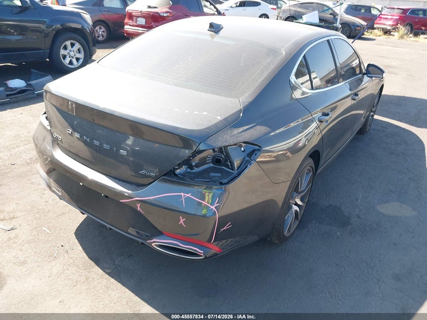 Vin: kmtg64sc4tu170470, lot: 46056145, genesis g70 2.5t awd 20264