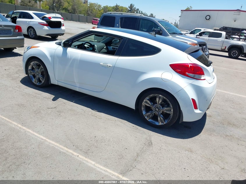 Vin: kmhtc6ad9eu208950, lot: 46056172, hyundai veloster base w/black 20143