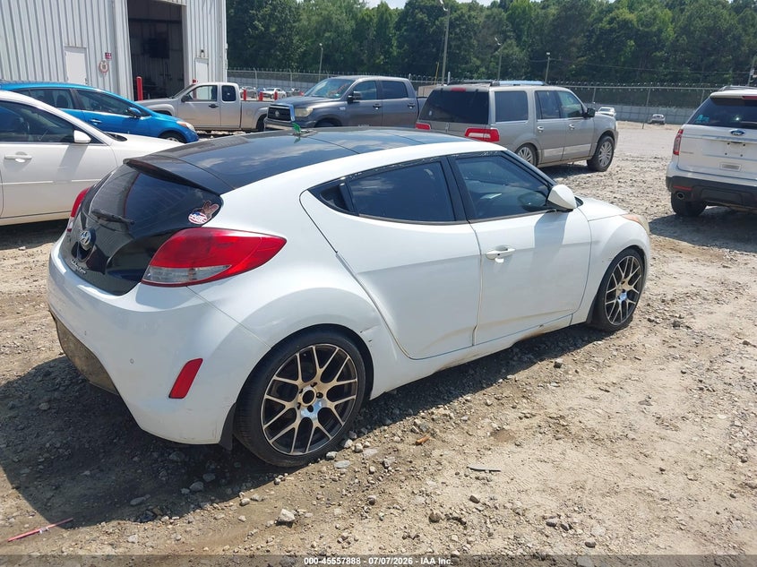 2012 Hyundai Veloster Base W/Red/Black VIN: KMHTC6AD4CU026201 Lot: 45557888
