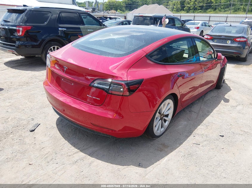 Vin: 5yj3e1eb4nf187976, lot: 46056260, tesla model 3 long range dual motor all-wheel drive 20224