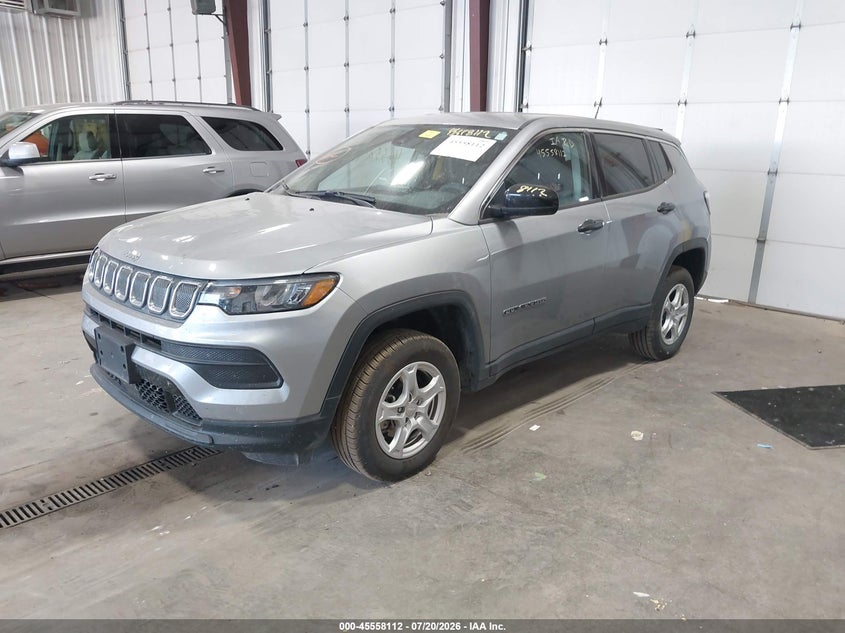Vin: 3c4njdab0nt221120, lot: 46056441, jeep compass sport 4x4 20222