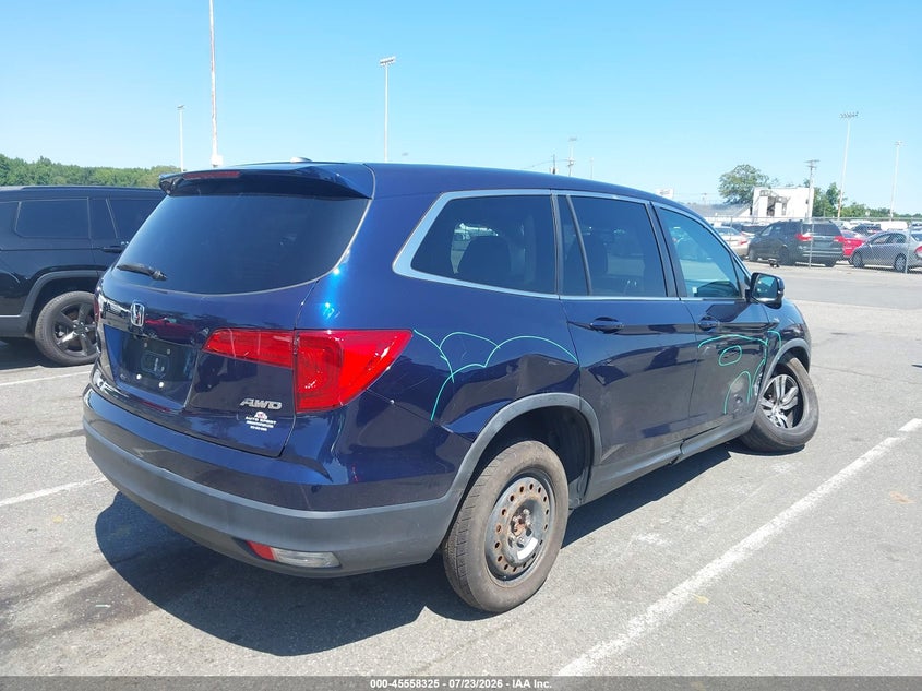 Vin: 5fnyf6h50gb098186, lot: 46056654, honda pilot ex-l 20164