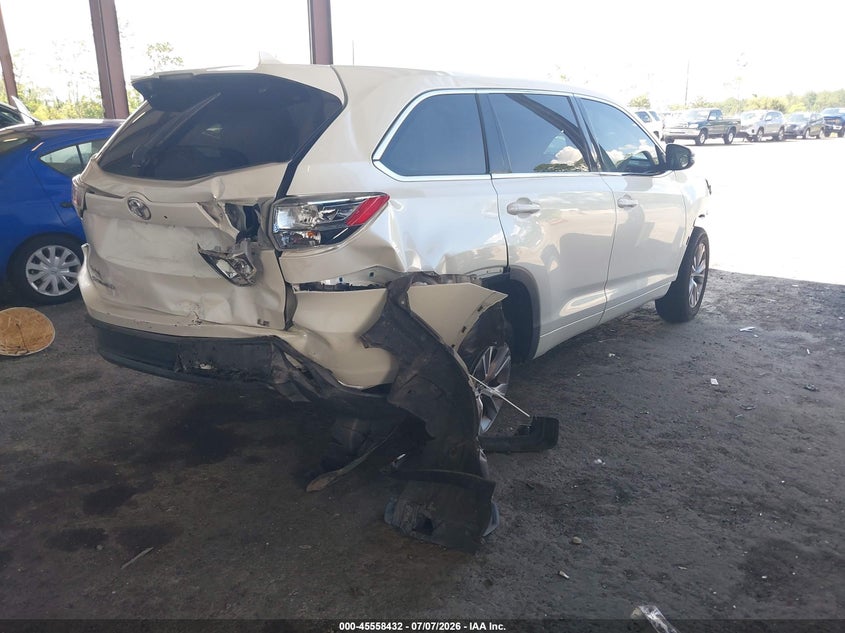 Vin: 5tdzkrfh7gs125121, lot: 46056761, toyota highlander le plus v6 20164