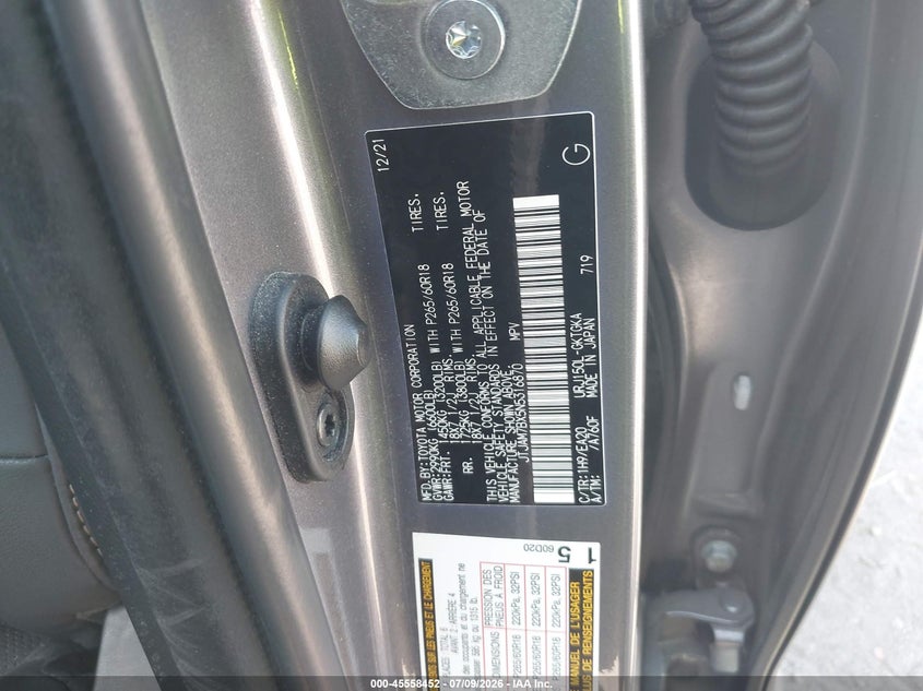 2022 Lexus Gx 460 Premium VIN: JTJAM7BX5N5316870 Lot: 45558452