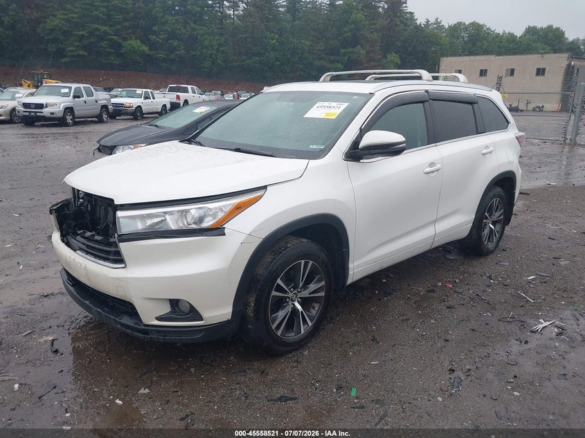Vin: 5tdjkrfh9gs331442, lot: 46056850, toyota highlander xle v6 20162