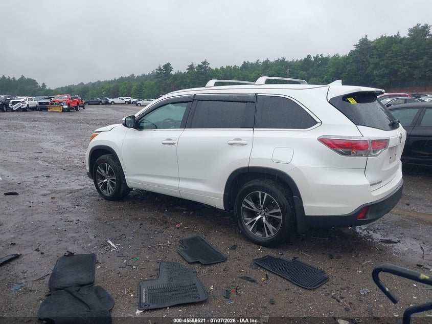 Vin: 5tdjkrfh9gs331442, lot: 46056850, toyota highlander xle v6 20163