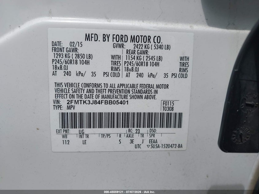 2015 FORD EDGE SEL · Photo 9