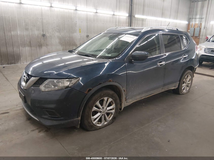 2016 Nissan Rogue, Удар сзади, IAAI, VIN KNMAT2MV4GP602818 — фото 2