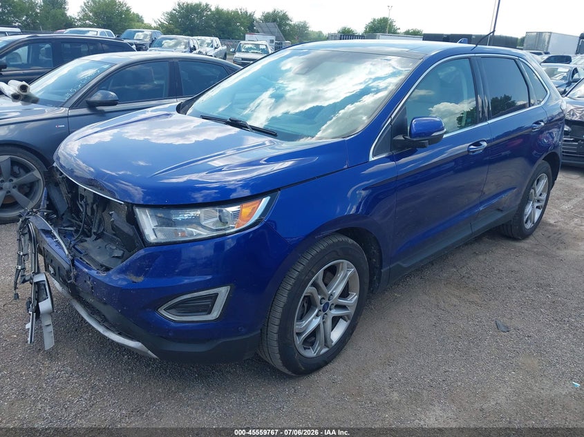 Vin: 2fmpk4k92fbb30540, lot: 46058096, ford edge titanium 20152