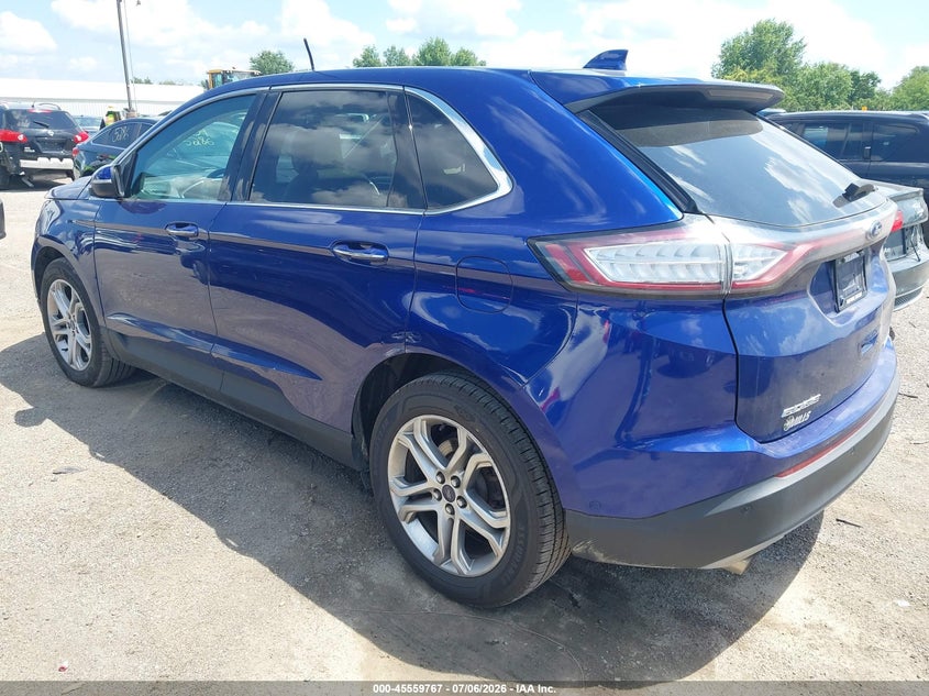 Vin: 2fmpk4k92fbb30540, lot: 46058096, ford edge titanium 20153