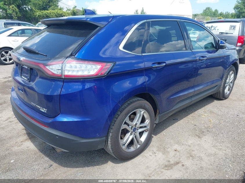 Vin: 2fmpk4k92fbb30540, lot: 46058096, ford edge titanium 20154