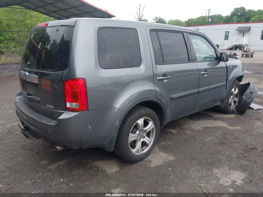Vin: 5fnyf4h60cb061405, lot: 46058839, honda pilot ex-l 20124