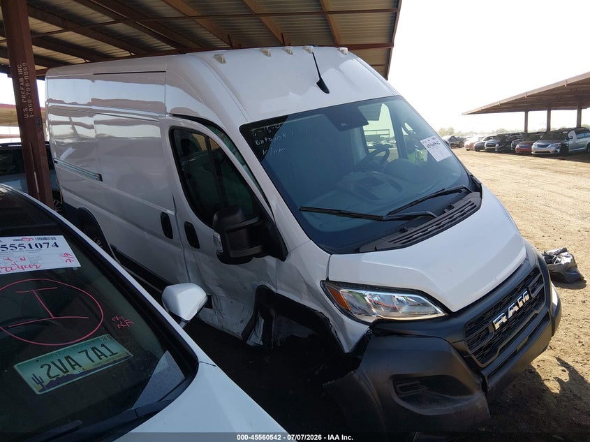 Vin: 3c6lrvcg1se555078, lot: 46058871, ram promaster 2500 tradesman high roof 136 wb w/pass seat 2025 img_1