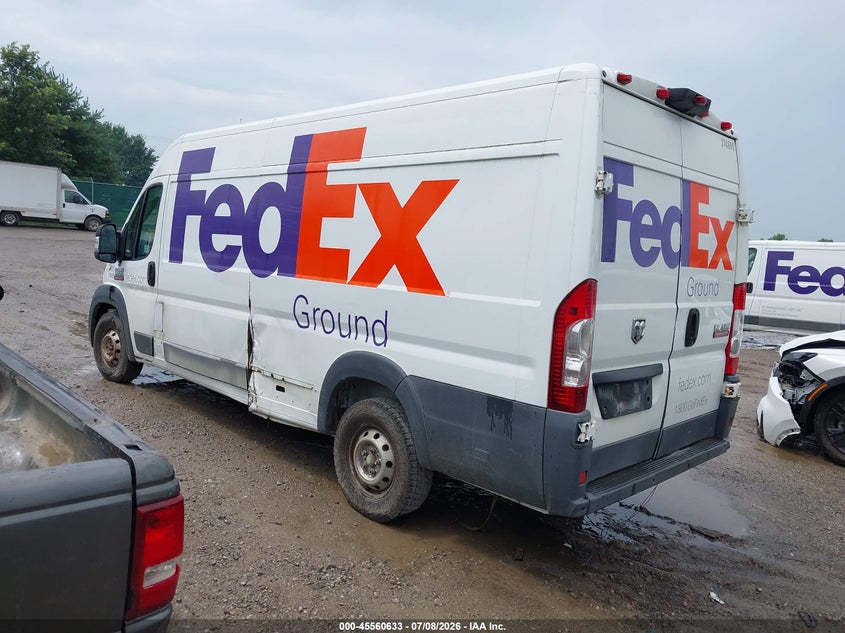 Vin: 3c6urvjg9ee124595, lot: 46058962, ram promaster 3500 high roof 20143