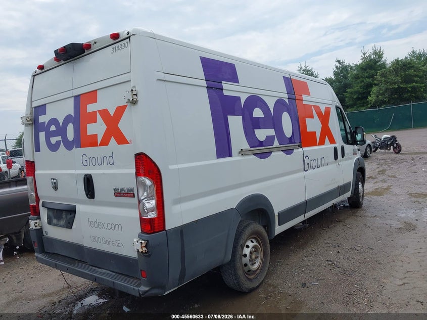 Vin: 3c6urvjg9ee124595, lot: 46058962, ram promaster 3500 high roof 20144