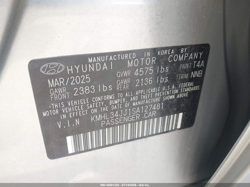 2021 Kia K5 Lx VIN: 5XXG24J24MG041008 Lot: 45561320