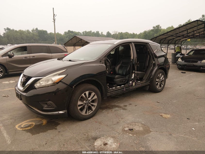 2015 Nissan Murano Sl, Левый бок, IAAI, VIN 5N1AZ2MHXFN248673 — фото 2