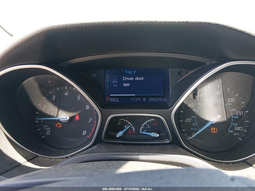 2013 FORD FOCUS HATCHBACK 2.0L I-4 DI, DOHC, VVT, 160HP