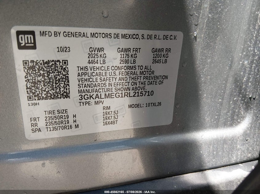 2024 GMC Terrain Fwd Sle VIN: 3GKALMEG1RL215710 Lot: 45562165