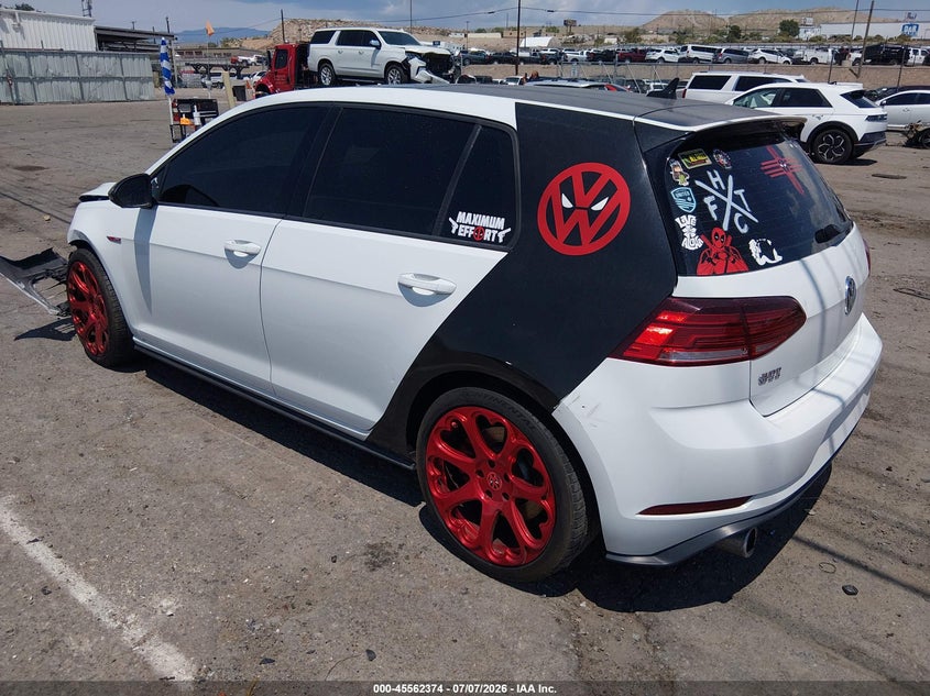 Vin: 3vw6t7au9km038142, lot: 46060703, volkswagen golf gti 2.0t autobahn/2.0t rabbit edition/2.0t s/2.0t se 20193
