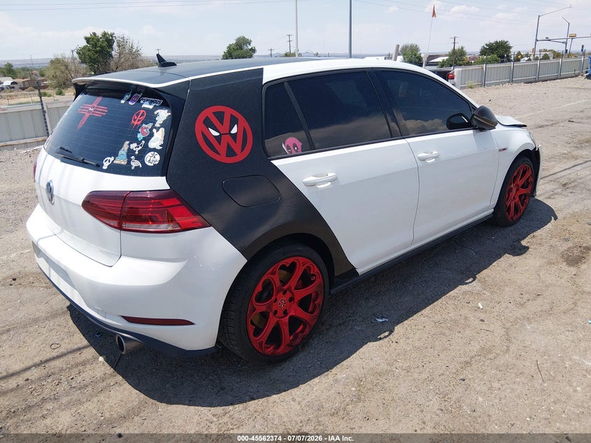 Vin: 3vw6t7au9km038142, lot: 46060703, volkswagen golf gti 2.0t autobahn/2.0t rabbit edition/2.0t s/2.0t se 20194