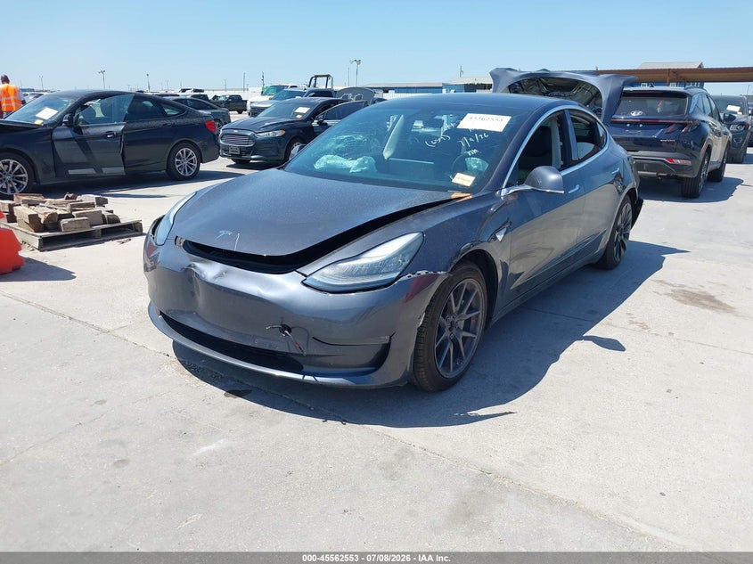 2020 Tesla Model 3, Front & Rear, IAAI, VIN 5YJ3E1EB2LF533360 — photo 2