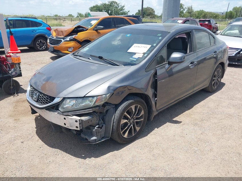 2013 Honda Civic, Front End, IAAI, VIN 2HGFB2F84DH539866 — photo 2