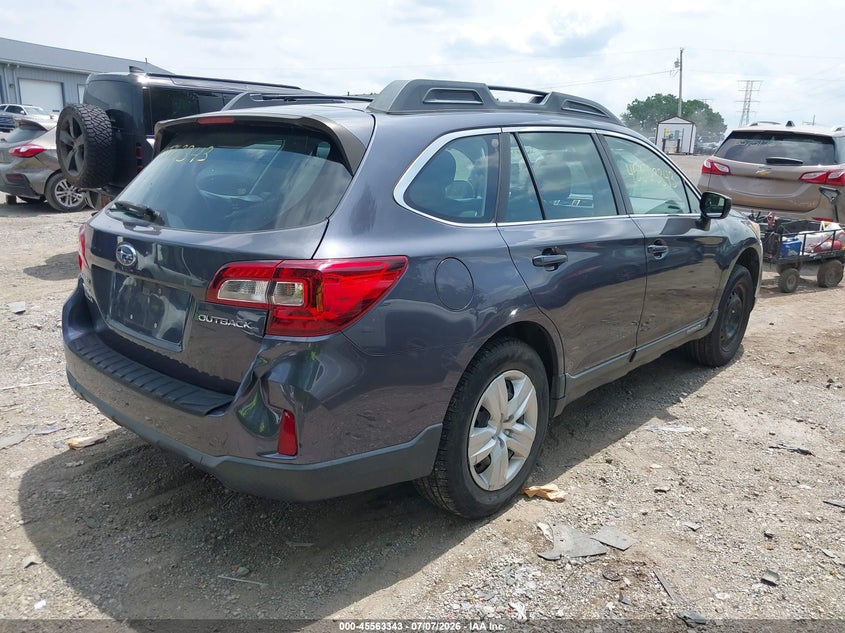 Vin: 4s4bsbac1f3341448, lot: 46061672, subaru outback 2.5i 20154