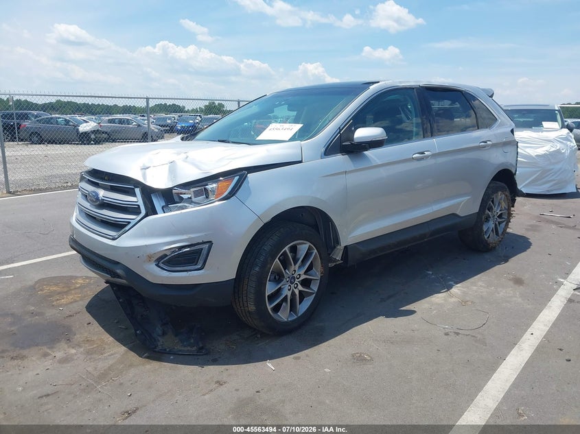 Vin: 2fmtk3k8xfbc29011, lot: 46061823, ford edge titanium 20152