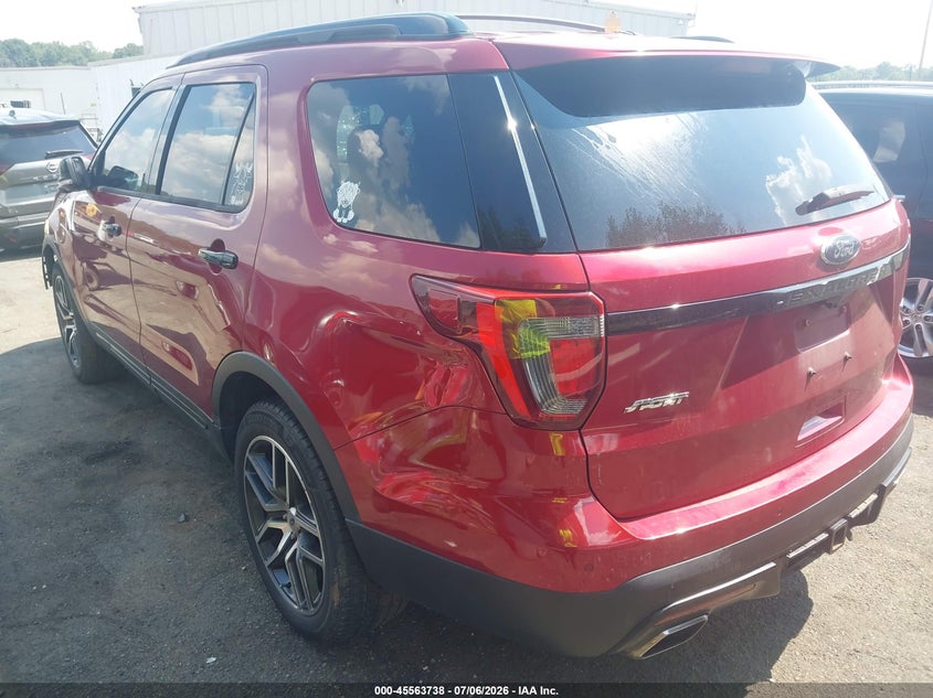 Vin: 1fm5k8gt2hgd95389, lot: 46062067, ford explorer sport 20173