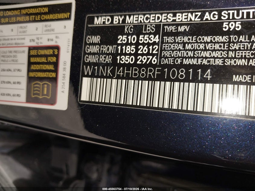 2024 Mercedes-Benz Glc 300 Coupe 4Matic VIN: W1NKJ4HB8RF108114 Lot: 45563754