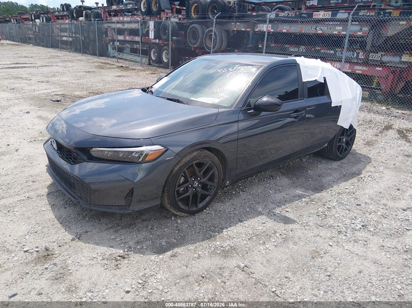 2025 Honda Civic, Left Rear, IAAI, VIN 19XFL2H83SE012824 — photo 2