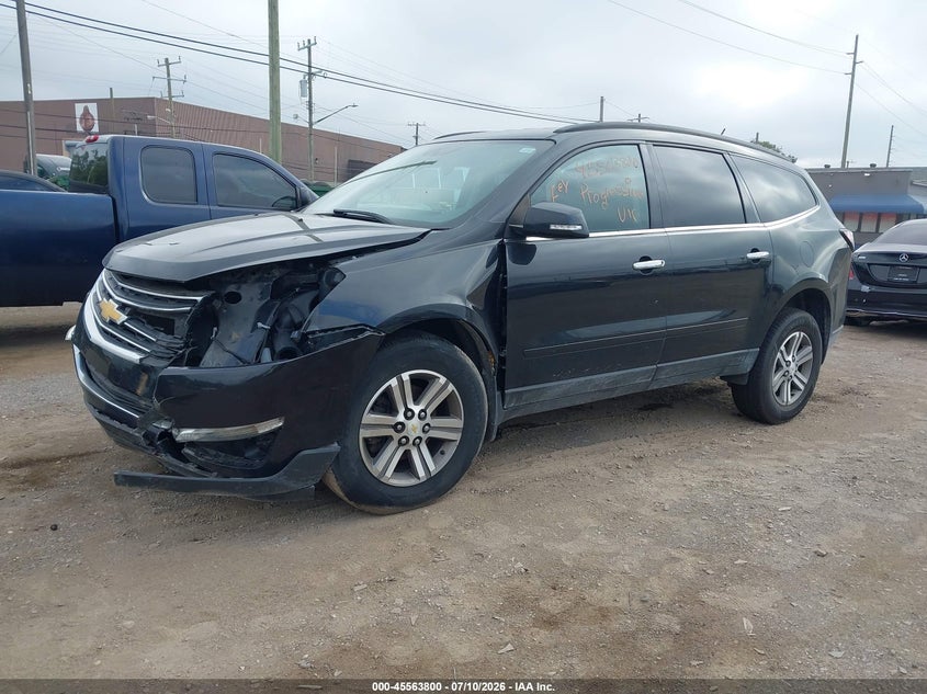 2015 Chevrolet Traverse, Удар спереди, IAAI, VIN 1GNKRGKD7FJ279500 — фото 2