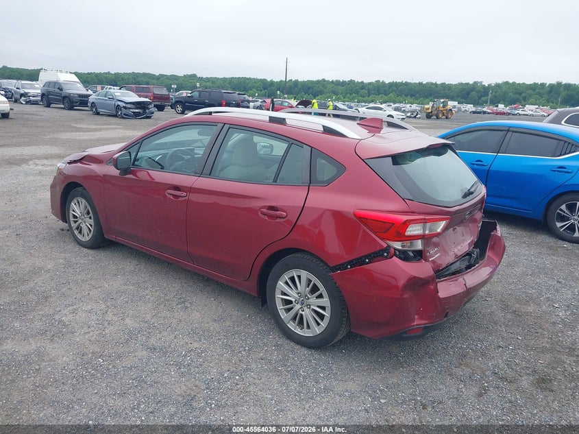 Vin: 4s3gtab6xh3709087, lot: 46062365, subaru impreza 2.0i premium 20173