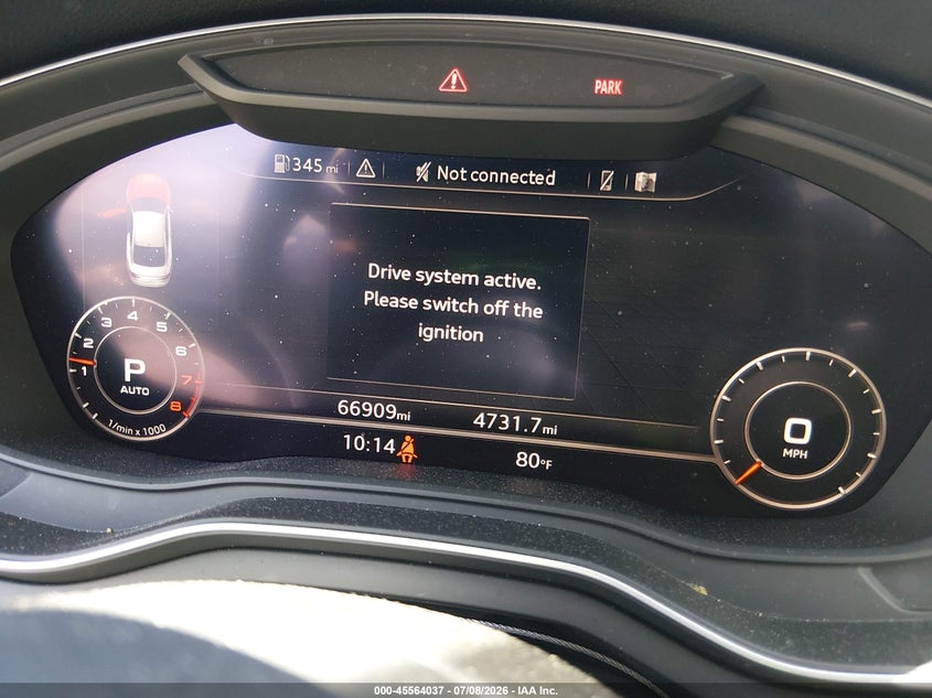 2019 Audi A5 45 Premium VIN: WAUTNAF50KA017933 Lot: 45564037
