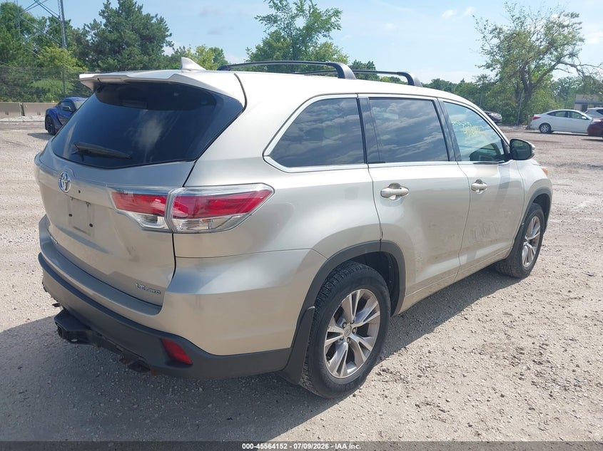 Vin: 5tdbkrfh6fs204571, lot: 46062481, toyota highlander le plus v6 20154