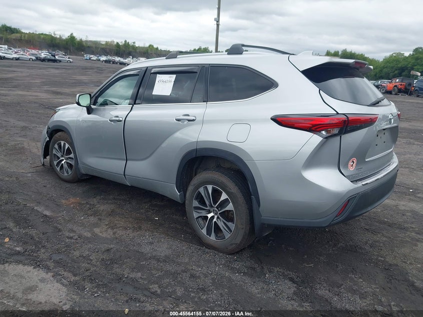 Vin: 5tdhzrbh1ns569119, lot: 46062484, toyota highlander xle 20223