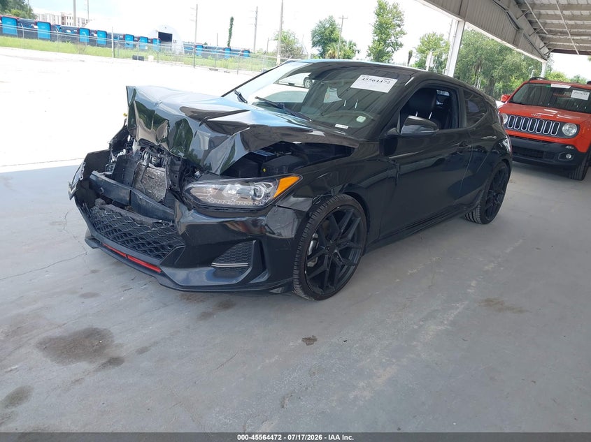 Vin: kmhth6ab4lu023959, lot: 46062801, hyundai veloster turbo 20202