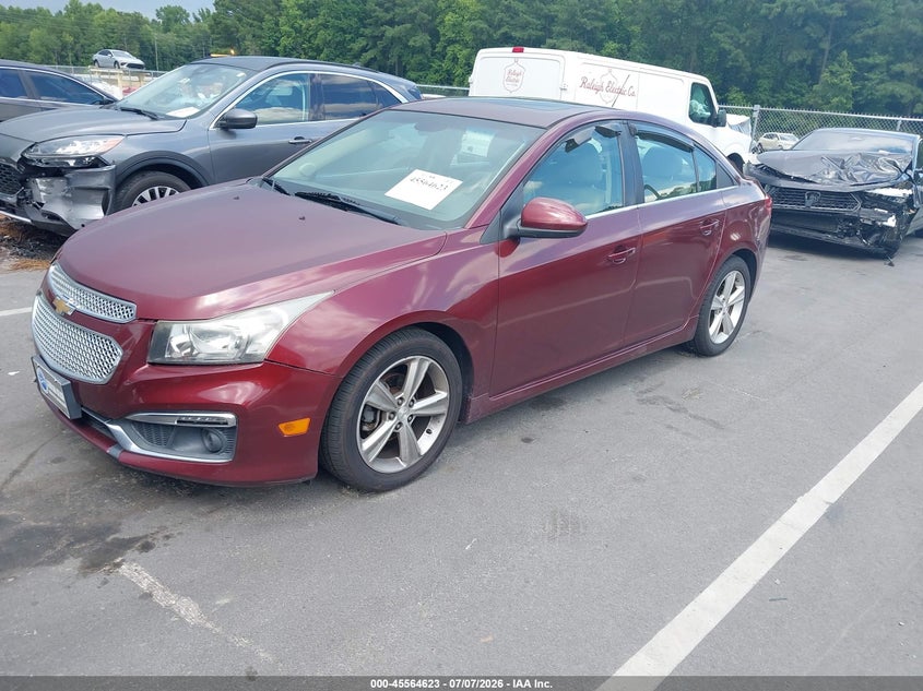 2015 Chevrolet Cruze 2Lt Auto, Правый зад, IAAI, VIN 1G1PE5SB6F7138002 — фото 2